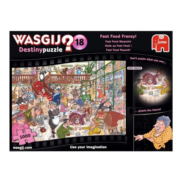 WASGIJ Destiny Puzzle 18 Fast Food Frenzy Toys for Ages 120 Multicolor 1000 - Picture 2 of 6